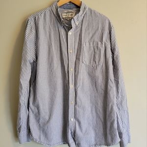 Warp & Weft Pinstripe Button Down, Large